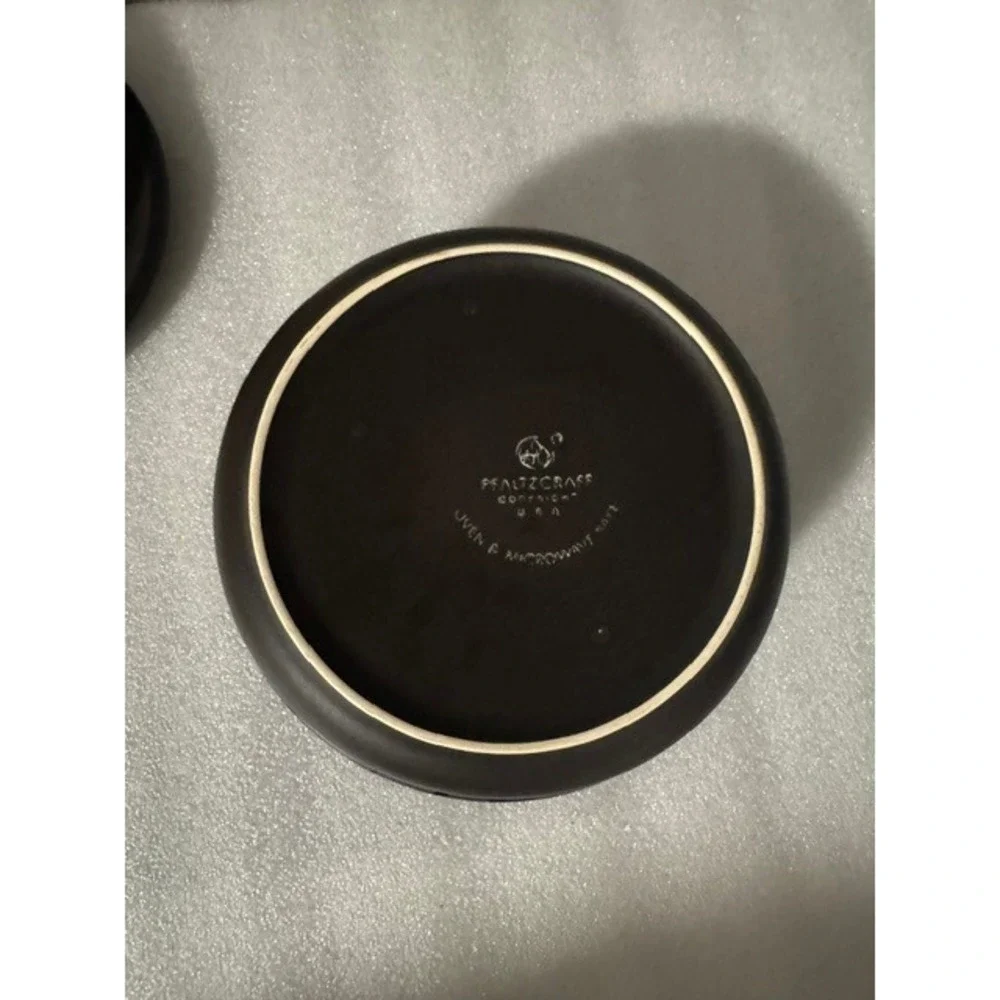 Pfaltzgraff Vintage Black Geometric Casserole Dish with Lid Made in USA